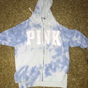 Blue Hoodie from pink